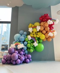 Green Purple Balloons Set, 50 Pcs Colorful Balloon, 12 Inch Red Orange Blue L