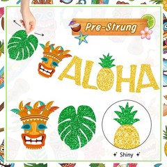 Tropical Luau Party Decorations Set – Hawaiian Aloha Summer Beach Party Suppl…