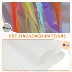 Crepe Paper Roll 2 Pack 7.9ft x 20 Inch White for Streamers Party Decor