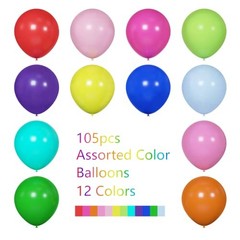 105pcs Colorful Balloons 12inch Rainbow Latex 12 inch – 105pcs 21 Colorful