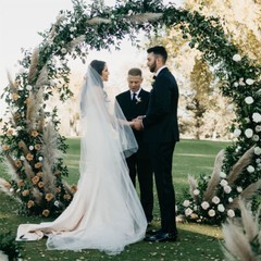 Extra Large Round Wedding Arch Elegant Photo Backdrop Stand Metal Garden Trellis