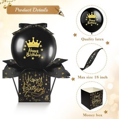 Pull Birthday Money Box Balloon Money Surprise Box Funny Pull Cash Surprise Kit