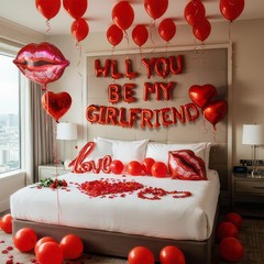16 Inches Red ‘WILL YOU BE MY GIRLFRIEND’ Confession Letter Balloons Decorations