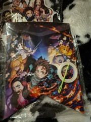 Demon Slayer themed Happy Birthday anime party supplies decoration kit.