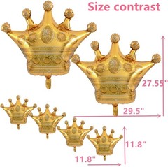 Stunning Gold Crown Balloons – 14PCS Set for Birthday, Wedding, and Celebrations