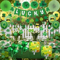 103 PCS St. Patrick’S Day Decorations Kit Party Supplies Set, Shamrock Hanging