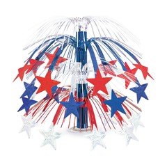 Beistle Red, White, and Blue Star Cascade Centerpiece – Patriotic | Party