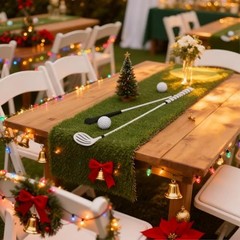 Artificial Grass Table Runner 36 Inches for Christmas Mantel Decor 12″ x 36″