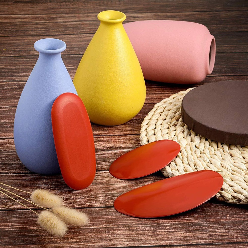 1Set Red Rubber Pottery Clay Ribs Tool Set for Sculpture and Ceramic Crafting