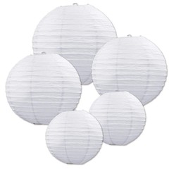 Beistle White Paper Lantern Assortment – Wedding | Party Supply | Decoration