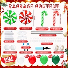 Kasyat Candy Balloon Column Stand, Christmas Foil Arch Kit