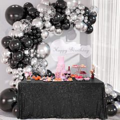 147-Piece Black and Silver Balloon Garland Kit for Celebrations and Events