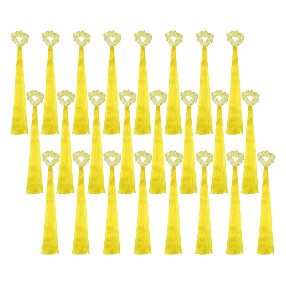 Rainbow Dance Ribbons, Wrist Streamers 24 Pcs & Yellow