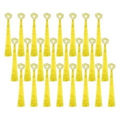 Rainbow Dance Ribbons, Wrist Streamers 24 Pcs & Yellow