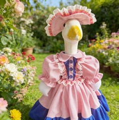 Easily Changeable Costume Set for 23 Inch Goose Figurine Keep Your Decor Fresh