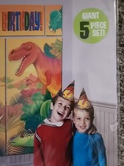 Giant Dinosaurs Happy Birthday 5 Piece Wall Party Decoration Kit 6′ Tall Amscan