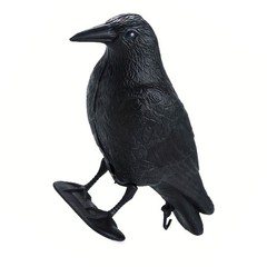 Realistic Raven Decoy for Pigeon Deterrence Balcony Garden 35×32.5x22cm