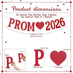 Pre-Strung Prom 2026 Banner – Sparkly Graduation Celebration Decor