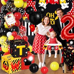 2nd Party Decorations Second Balloon Boxes with Letters, 2 Years Old Bday Par…