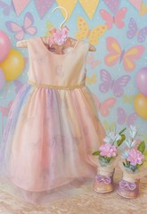 Rainbows & Butterfly Baby Shower/Birthday Centerpiece, Keepsake Outfit-Unique