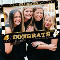 2026 Graduation Photo Booth Props Frame – Large 35.5 x 24 Inch Durable Hollow…