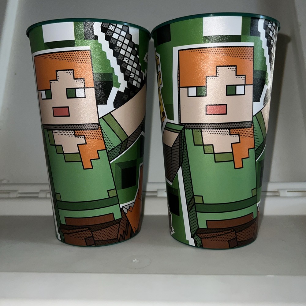 Minecraft Souvenir Party Plastic Cups Unique Industries 22oz (2 Pack) BPA FREE