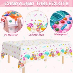 134Pcs Candyland Party Decorations Birthday Supplies Candyland Balloon Arch B…