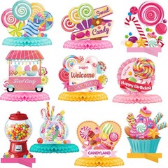10 Pieces Candyland Party Decorations Candyland Table Decorations Lollipop Ta…