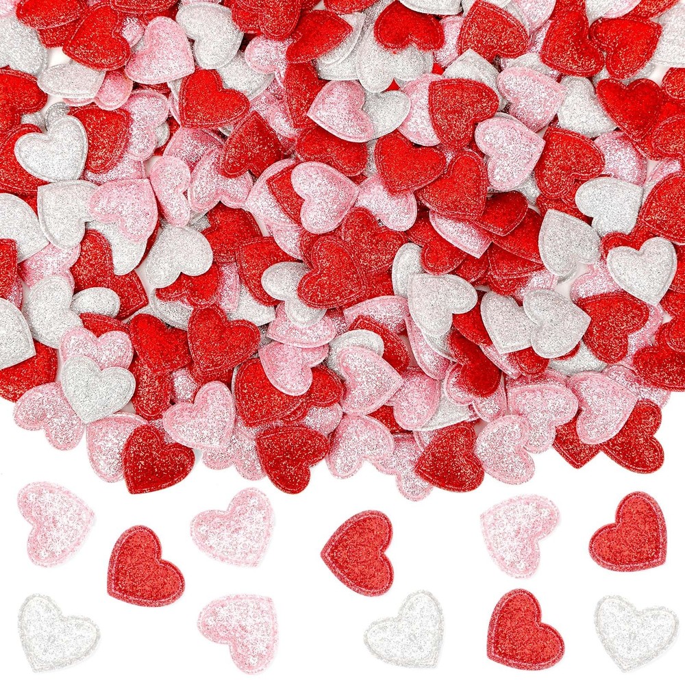 Valentine’s Day Felt Confetti Glitter Heart Confetti Decorations Valentine Ta…