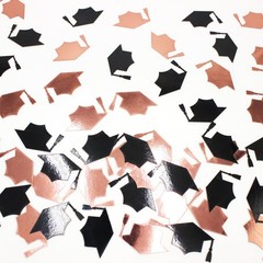 200 PCS Rose Gold Graduation Confetti 2026 Congrats Grad Caps Class Of 2026