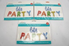 3-Pack New 6c Let’s Party Balloon Banner Way To Celebrate Balloons