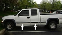 Black Chrome Side Body Trim Molding for 1999-2006 Chevy Silverado – 3-7/8″