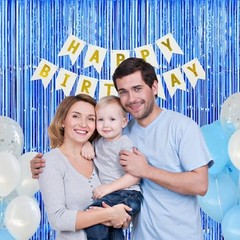 Thicken Blue Streamers 2 Pack 3.2 x 8.2 38.4″W x 98.4″L (Pack of 2) Dark Blue