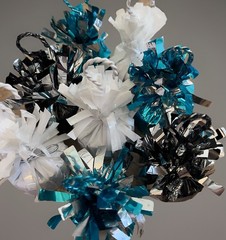 Set of 8 Balloon Weights Turquoise Teal Blue Black White Party CenterpieceAnchor