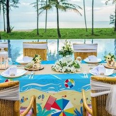 Plastic Tablecloth 3-Pack Waterproof Hawaiian Summer Birthday Pool Party Decor