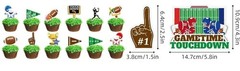Football Theme Decorations- Banner, Tattoos, Cupcake Toppers, Backdrop,…