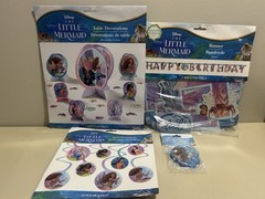 THE LITTLE MERMAID Total Party Kit!! Candle, Decor, Tabletop!!