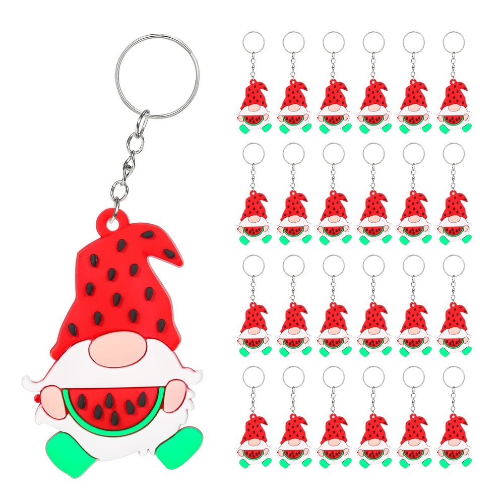 24 Pack Watermelon Gnome Keychains Watermelon Party Favors for One in a Melon…