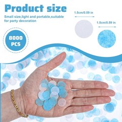 8000 PCS Blue White Round Tissue Paper Confetti Wedding Birthday Decor
