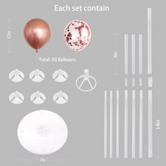 6 Set Balloon Stand Kit for Table Centerpieces With Balloon and Base Party De…