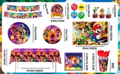 Super Mario Party Decoration Game Birthday Supplies Set Balloon Plates Backdrop