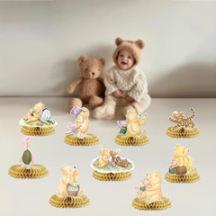 9Pcs Winnie Centerpieces for Baby Shower Decorations Double Size Classic Winnie