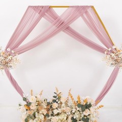 MLMC Dusty Rose Wedding Arch Draping Fabric 29″x20FT Extra Long Gauze Panel