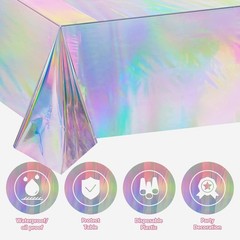 Iridescence Plastic Tablecloths Disposable Galentines Day Decorations …