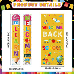Welcome Back to School Decorations: 3Pcs Welcome Back to School Banner for Back