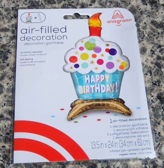 13.5 x 24″ Happy Birthday Cupcake Balloon Party Decoration New