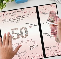 Rose Gold 50Th Birthday Party Decorations for Women, Happy 50Th Birthday Alterna