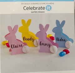 NEW 12 PIECE BUNNY RABBIT WITH TAIL PLACE CARDS FREE SHIP