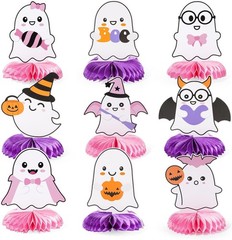 Halloween Honeycomb Centerpieces Cute Ghost Table Decorations Pink Spooky…