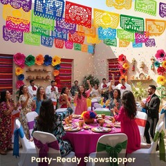 DomeStar 5 Packs 90 Ft Cinco De Mayo Mexican Party Banner, Fiesta Party Decor…